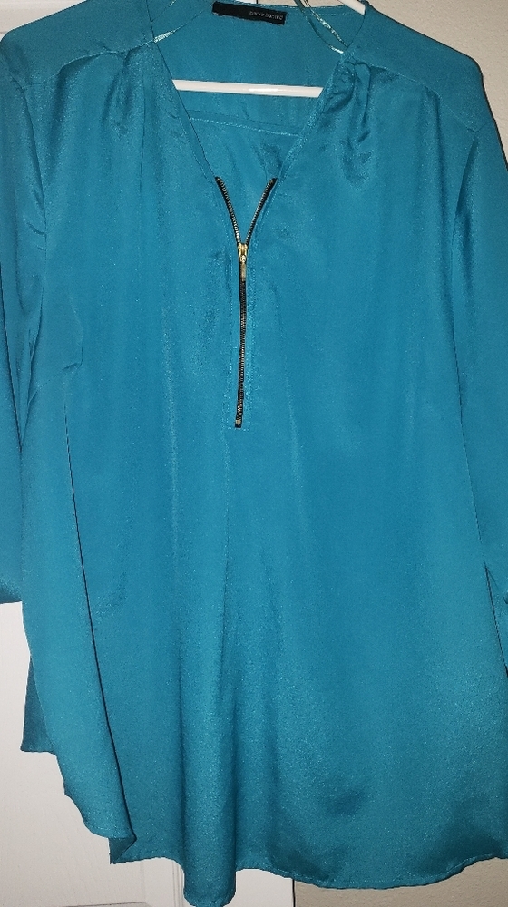 2xl turquoise "Harve Bernard" blouse